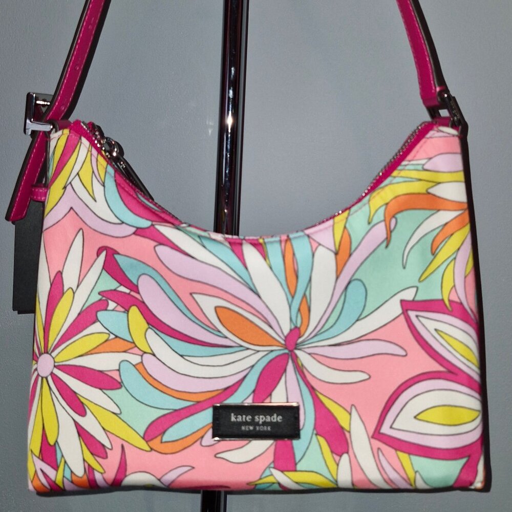 KATE SPADE SAM ICON ANEMONE FLORAL SHOULDER BAG KB940 MULTI-COLOR